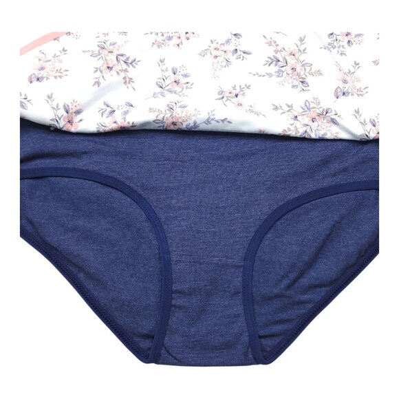 Laura Ashley Womens 5-Pack Tag-Free Cotton Spandex Panties Large Floral Striped - Picture 11 of 12